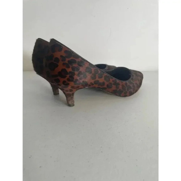 Women's DV Dolce Vita Brown Leopard Print Heels Size Calf Fur 8.5‎ M GUC! - Picture 3 of 12